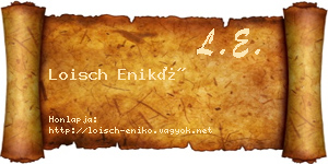 Loisch Enikő névjegykártya